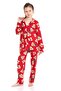 Female Child Red Teddy Bear Print Button Pajamas Set - 2