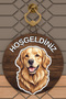 Modern Door Ornament Wooden Floor Golden Dog Outdoor Door Ornament