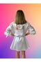(We Write Your Name) Bridal Robe with Bird Sleeves and Feathered Sleeves Bride Robe Bride to Be with Sash Gift - 3
