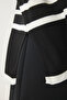 Turtleneck Oversize Striped Knitwear Sweater Bone Black Lbv0021 - 6