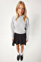 Gray Textured Crop Knitwear Sweater - Lmx0047 - 2