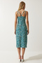 Double Strap Patterned Knitted Dress Green Black Lmc0014 - 6