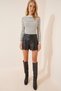 Ribbed Striped Lycra Knitwear Sweater - Bone Color, Lbp0003