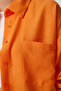 Orange Linen Ayrobin Oversize Shirt - Ldd0009 - 5