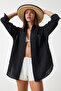 Oversize Linen Shirt Black Lhf0005 - 3