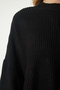 Black Oversize Knitwear Sweater - Lmx0019 - 4