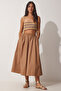Balloon Parachute Midi Skirt Biscuit Lul0001