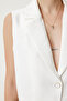 Shawl Collar Crop Linen Vest Ecru Lto0006 - 6