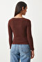 Brown White 2 Pack - Square Collar Knitted Blouse Lgt0004 - 6