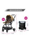 Teknum STROLL1 Reversible Travel Stroller-Khaki - 8