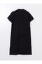 Lcw Comfort Black Shirt Collar Muslin Women's Dress - 6