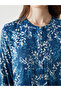 Nevavm Oval Collar Floral Dress with a Difference - 3