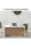 Noce 1825 L-Shaped Executive Wooden Desk with Melamine Finish-White with Light Imperia - 5