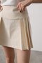 Shilsee Women's Ecru Color Pleated Mini Skirt - 3