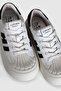 Genuine Leather Lace-Up High Sole Women's Sneaker Shoes White