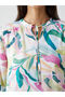 Nevavm Women's Blouse with Collar and Floral Pattern - 3