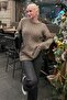 Mink Crew Neck Braided Knitwear Sweater Mg2336 - 3