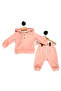 Special Textured Velvet Hooded 2-Piece Baby Set - 2
