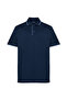 Men's Regular Fit 100% Cotton Short Sleeve Navy Blue Polo Collar T-Shirt - 5