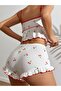 Cherry Printed Strappy Mini Nightgown Set - 6