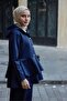 Women's Goal Button Detail Double Suit Navy Blue - 2
