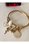 Charm Bracelet Steel Gold Sea Shell Angel Detail Stainless Water Resistant - 2