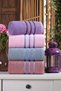 Velvona Set of 4 Hand-Face Towels |   100% Cotton |   50X90 cm |   Dark Colors