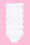 Girl's Panties White 100% Cotton 6 Pack - 2