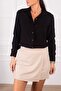 Women's Black Patterned Long Sleeve Shirt ARM-24K001023 - 2