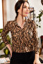 Women's Mink Stripe Pattern Long Sleeve Shirt ARM-20Y001002 - 3