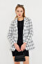 Women's White Single Button Jacket Arm-25K 001115 - 3