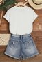 Women/Girls Amalfi Coast Italia Printed Oversize Low Sleeve Crew Neck T-Shirt - 2