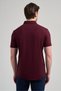 Men's Burgundy Short Sleeve Knitted Italian Collar Buttoned Cotton Slim Fit Shirt 1004250156_900 - 5