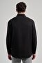Men's Black Hard Collar Cotton Comfort Fit Shirt 1004250213 - 6