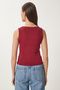 Sleeveless Sandy Blouse Bordo Lan0029 - 3