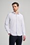 Men's Long Sleeve Patterned Italian Collar Cotton Slim Fit Shirt 1004250196