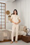 Women's Summer Short Sleeve Combed Cotton Single Jersey Fabric Pajamas Set