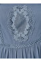 Plus Size Embroidered Square Neck A-Line Maxi Dress - 5