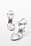 Women's Silver Thin Heel Shoes