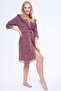 Lace Size Jacquard Bamboo Cotton Dressing Gown - 7