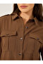 Solid Long Sleeve Shirt with Utility Pocket Detail - 4