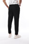 Men's Pleated Winter Trousers Stretch Fabric Fabric Black - Slim Fit & Normal Waist - 6
