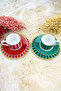 Red Pink and Green Turquoise Pip Studio Love Birds Matching Cocktail Napkins - 2 Pieces - 3