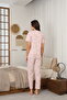 Women's Summer Short Sleeve Combed Cotton Single Jersey Fabric Pajamas Set - 4