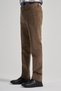 Beige Cotton Comfort Fit Classic Trousers with Side Pockets 1003245160 - 3