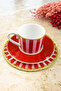 Red Pink Pip Studio Love Birds Compatible Cocktail Napkin - 4 Pieces - 4