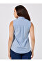 Striped Sleeveless Buttoned Down Shirt - 4