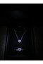 Luxury Series Illuminated Gift Boxed Heart Zircon Stone Steel Necklace Ring Combination Set