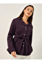 Regular Fit Collared Shirt with Waist Tie Detail - 3