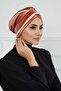 Double Color Velvet Bonnet,B-23K,Salmon - Cream - 5